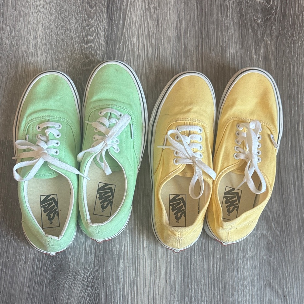 Vans Kids Sneakers - Mint Green and Sunny Yellow